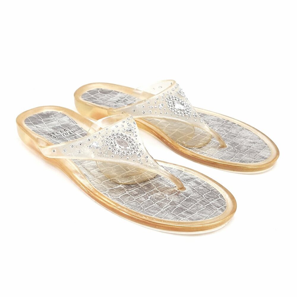 Stuart Weitzman rhinestone jelly slippers shoes  Size: 7